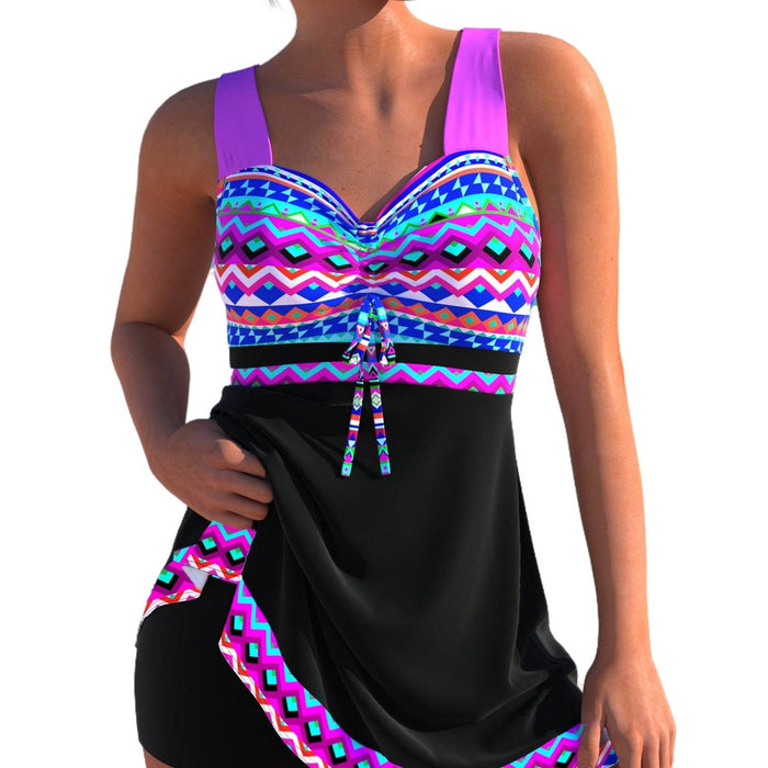 Plus Size Quick-drying Women's Split Skirt Bikini Swimsuit - Magellan Fashion Shop