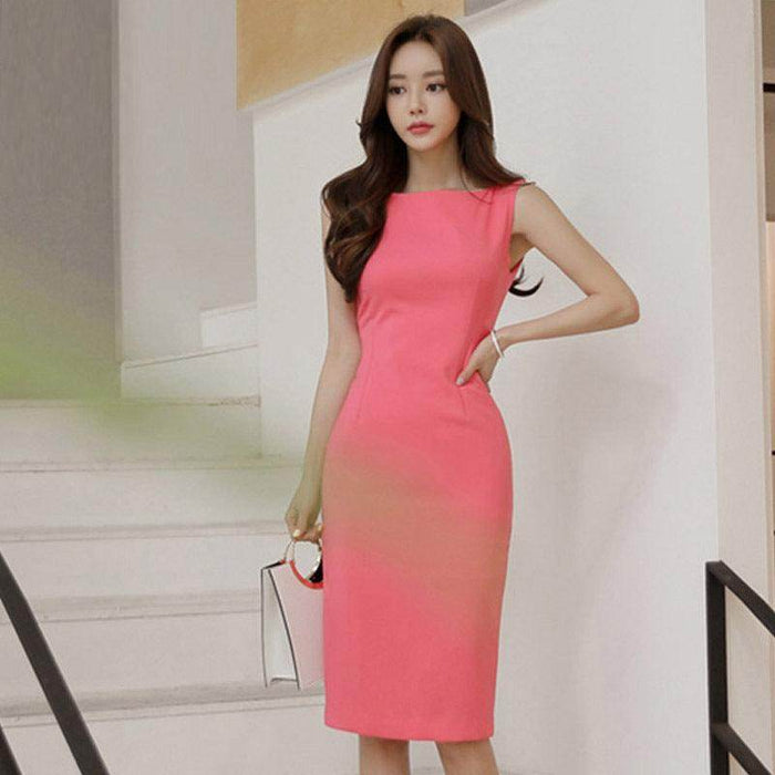Summer Office Cloth Women Sleeveless Knee-Length - Magellan Fashion Shop