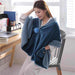 Winter office warm multifunctional cape blanket made of soft, fluffy flannel