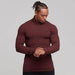 Doctor Muscle Spring Fitness Long Sleeve Men''s Sports Bottom Shirt Training Tight Clothes Brothers Stretch Running Top Tide - Magellan Fashion Shop