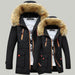 men's cotton winter fur collar warm jacket long - Magellan Fashion Shop