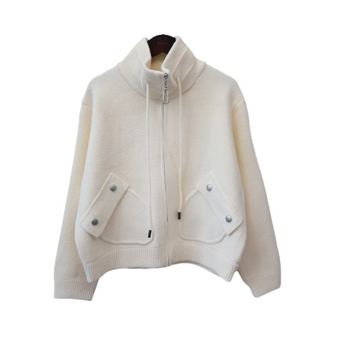 Woolen Goods Solid Color Coat For Women