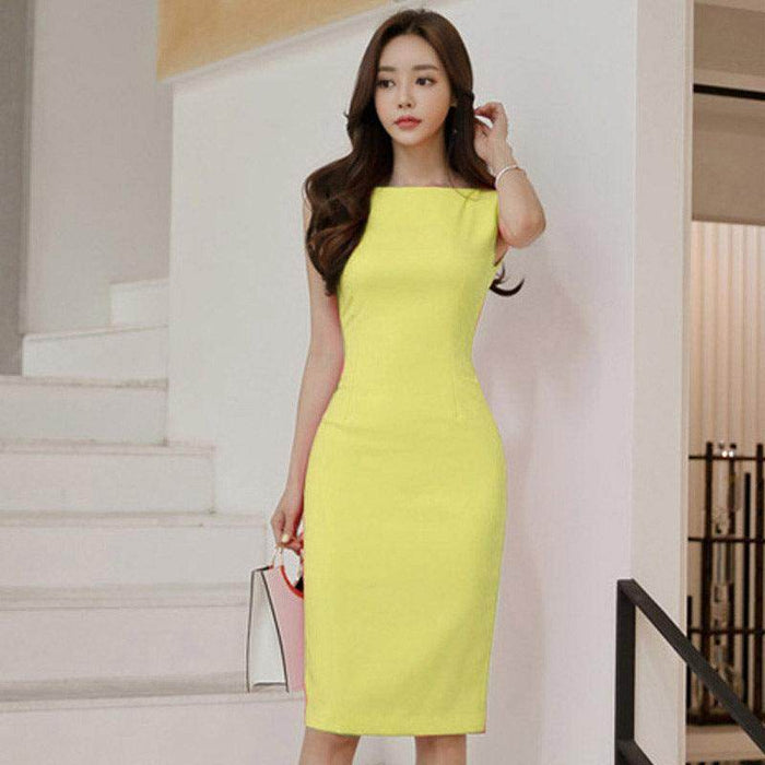 Summer Office Cloth Women Sleeveless Knee-Length - Magellan Fashion Shop