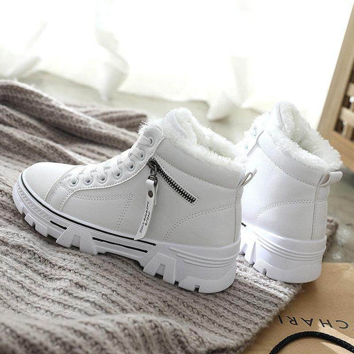 Warm High-top Leather Two Cotton Winter Shoes - Magellan Fashion Shop