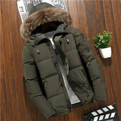 Men's down jacket short white duck down - Magellan Fashion Shop