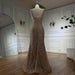 Nude Elegant Sling Light Luxury High-end Pearl Beaded Dress - Magellan Fashion Shop