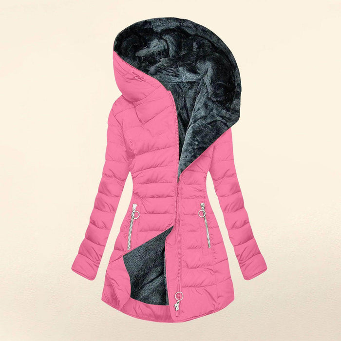 Women's Plush Hooded Mid-length - Magellan Fashion Shop