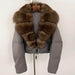 Fox Fur Collar Thick Short Down Jacket Coat - Magellan Fashion Shop