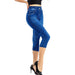 Stretch Bottoming Cropped Slim Fit Hip Raise Printed - Magellan Fashion Shop