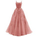Camisole Ball Gown Long Tulle Lace Party Evening Gown - Magellan Fashion Shop