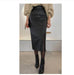 High Waist All-match Slit Mid-length Skirt - Magellan Fashion Shop