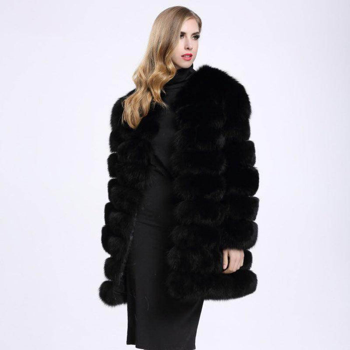 Ladies Luxury Long Fur Coat - Magellan Fashion Shop
