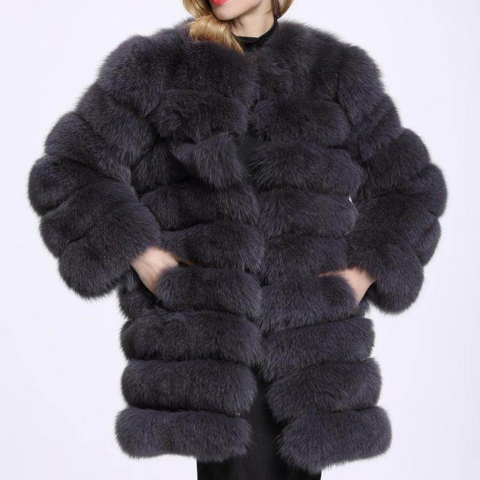 Ladies Luxury Long Fur Coat - Magellan Fashion Shop