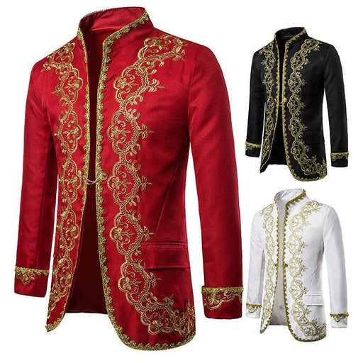 Men's European Style Gold Inlaid Dress Stage Performance Clothing - Magellan Fashion Shop