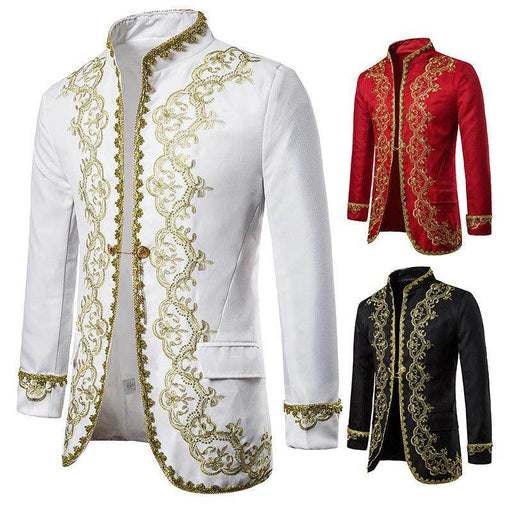 Men's European Style Gold Inlaid Dress Stage Performance Clothing - Magellan Fashion Shop