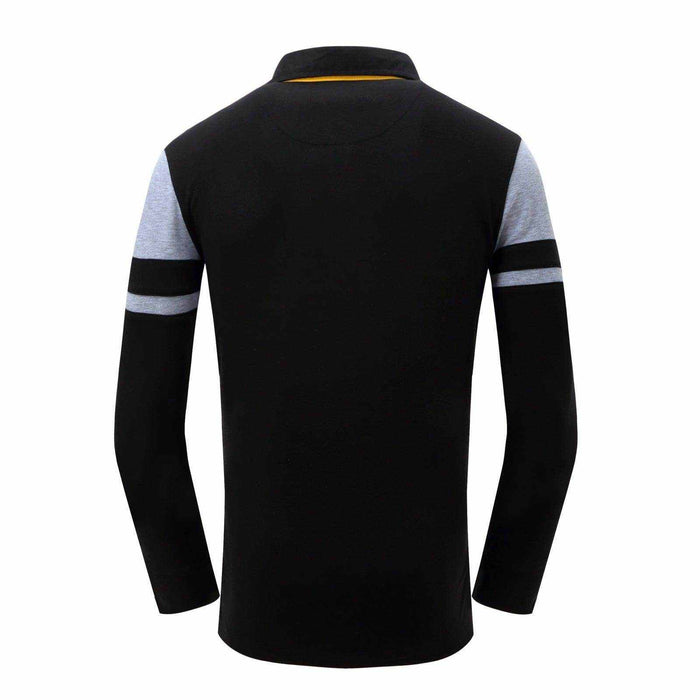 European And American Men's Long-Sleeved POLOS Men's Lapel Shirt - Magellan Fashion Shop