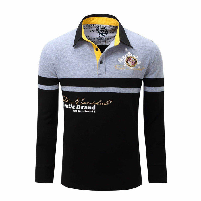 European And American Men's Long-Sleeved POLOS Men's Lapel Shirt - Magellan Fashion Shop