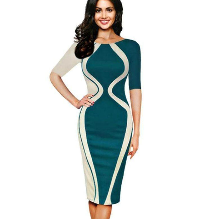 Women summer Work Office Bodycon Sheath Pencil Dress - Magellan Fashion Shop