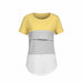 Europe and America striped stitching short sleeve breastfeeding t-shirt for pregnant women