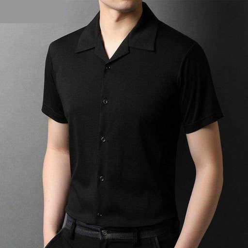 Cuban Collar Shirt Men Summer - Magellan Fashion Shop