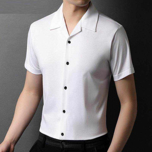 Cuban Collar Shirt Men Summer - Magellan Fashion Shop