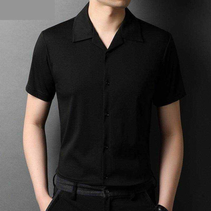 Cuban Collar Shirt Men Summer - Magellan Fashion Shop