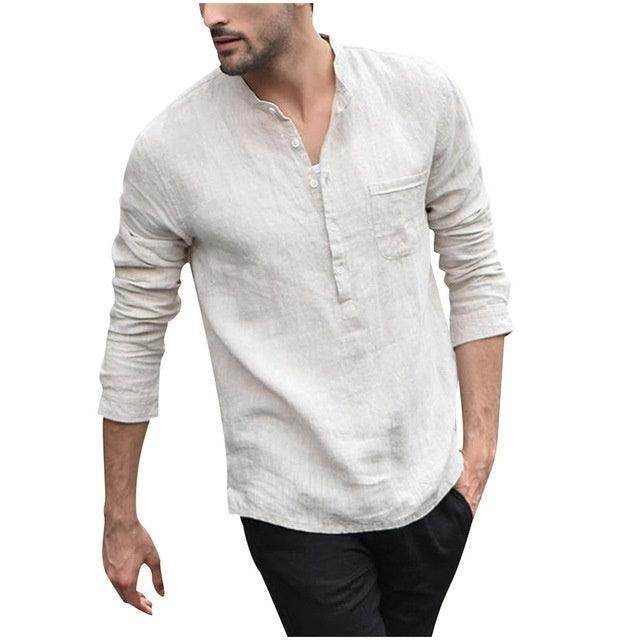 Plaid Collar Tops Turn Down Men Shirts Clothing - Magellan Fashion Shop