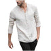 Plaid Collar Tops Turn Down Men Shirts Clothing - Magellan Fashion Shop