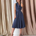 Dies Midi Dress Casual Sleeveless Belt Dress Female New - Magellan Fashion Shop