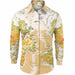 Men Shirt World Map Print HiddenG Button Slim Fit Shirts - Magellan Fashion Shop