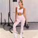New Shark Knitted Two-Piece Suit Women Yoga Clothing Sports Pants Bra Fitness Clothes - Magellan Fashion Shop