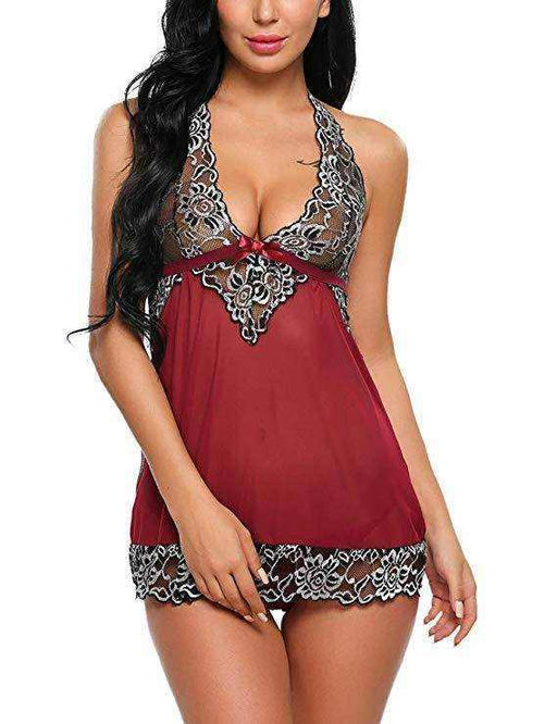 Summer Sexy Women Nightwear V-Neck Lace Lingerie Babydoll - Magellan Fashion Shop