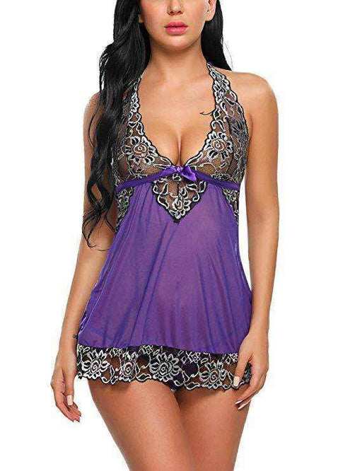Summer Sexy Women Nightwear V-Neck Lace Lingerie Babydoll - Magellan Fashion Shop
