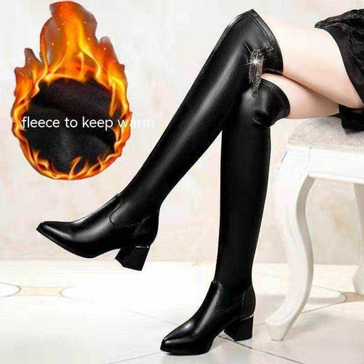 Over The Knee High-heeled Thigh Boot European And American Plus Size All-matching Women - Magellan Fashion Shop
