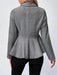 Women's Lapel Ruffled Slim Double-breasted Blazer - Magellan Fashion Shop