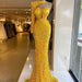 Sequined Pearl Embroidery Lace Asymmetric Single Sleeve Dress - Magellan Fashion Shop