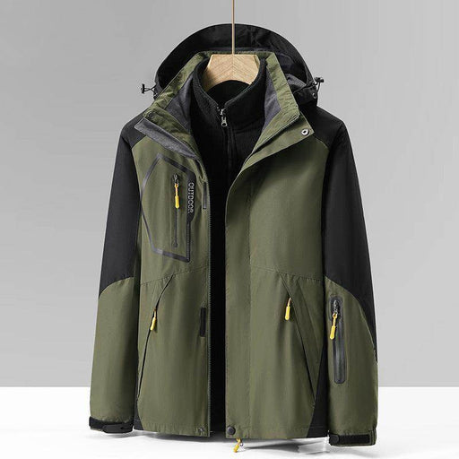 Three-in-one Outdoor Fleece Coat Thickened Mountaineering Clothing - Magellan Fashion Shop
