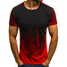 E-BAIHUI Men Fitness Compression T-Shirt Casual Cotton Black And Red Gradient High Quality Slim Shirt Men Fashion Tee Tops CG002 - Magellan Fashion Shop