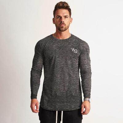 Doctor Muscle Spring Fitness Long Sleeve Men''s Sports Bottom Shirt Training Tight Clothes Brothers Stretch Running Top Tide - Magellan Fashion Shop