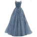 Camisole Ball Gown Long Tulle Lace Party Evening Gown - Magellan Fashion Shop
