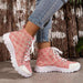 Rose-printed Lace-up Boots Fashion Breathable Canvas Shoes - Magellan Fashion Shop