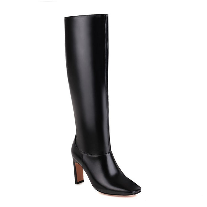 Plus Size Boots Thick Heel