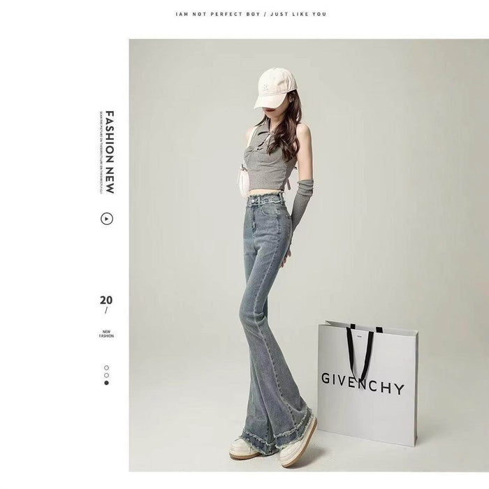 Retro Light Color Slightly Flared Jeans - Magellan Fashion Shop