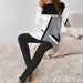 Long Sleeve Garden Collar T-shirt Yoga Pants Suit - Magellan Fashion Shop