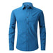 Plus Size Full Elastic Force Shirt Men's Long Sleeve - Magellan Fashion Shop