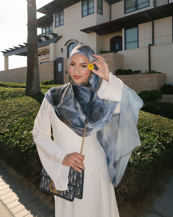 Satin Printed Hijab Printed Shawl Headscarf