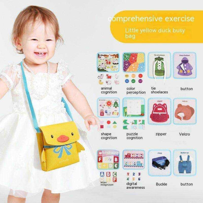Baby Montessori Early Education Schoolbag with interactive educational toys for toddlers