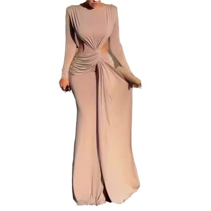 Women's Waist-baring Slim-fit Muses Long Dress - Magellan Fashion Shop