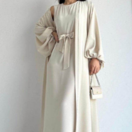 Women's Fashion Dress Lace-up Waist-controlled Baggy Coat Long - Magellan Fashion Shop