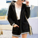 Hooded fur coat long top - Magellan Fashion Shop
